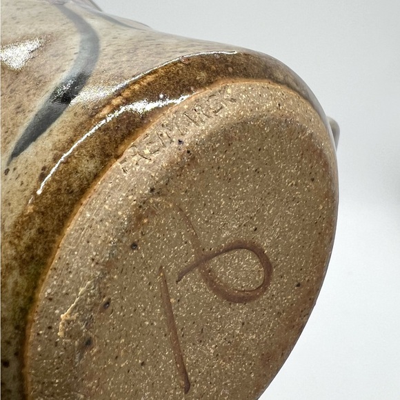 Y2K Signed John Freimark Set of 2 Studio Pottery Mugs - Picture 13 of 16